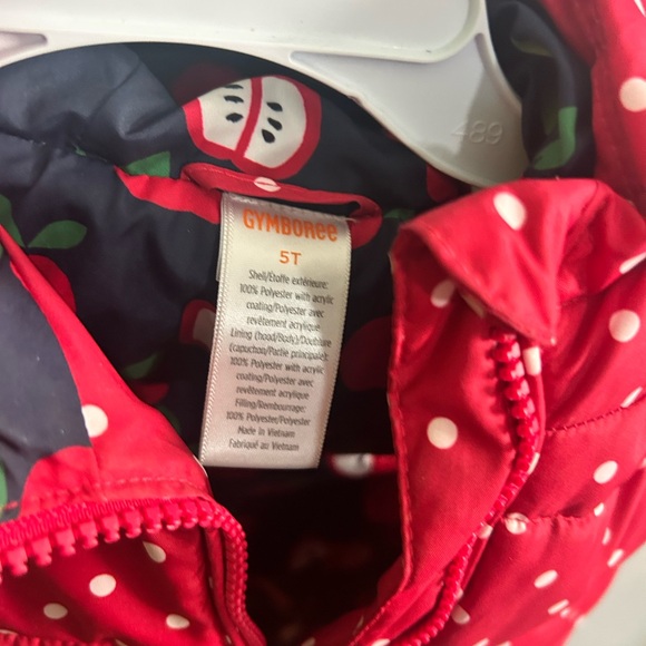 Red Polka Dot Kids Puffer Vest - Picture 3 of 3